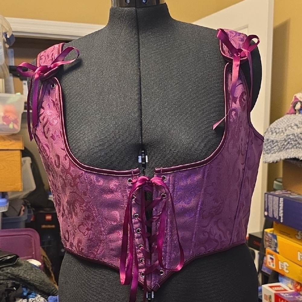 Elegant Purple Corset Top